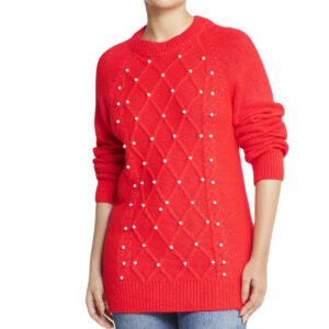 Embellished Cable Pullover