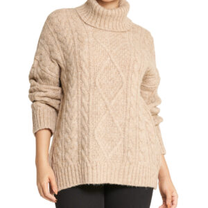 Cable Turtleneck Sweater
