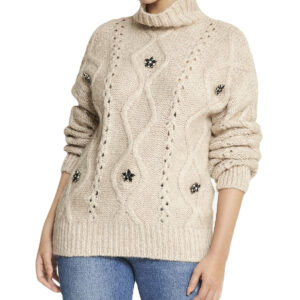 Floral Embellished Sweater