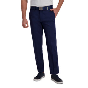 Haggar Men's Cool Right Performance Flex Pant-Straight Fit Midnight