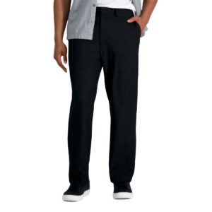 Haggar Men's Premium Comfort Dress Pant-Classic Fit Black