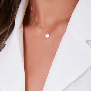 CZ Stone Charm Necklace