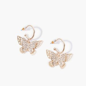 Butterfly Hoop Earrings