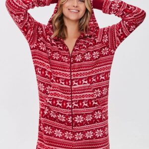 Fleece Fair Isle Pajama One-Piece