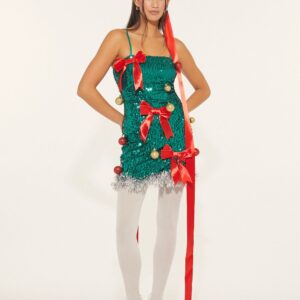 Sequin Christmas Tree Dress