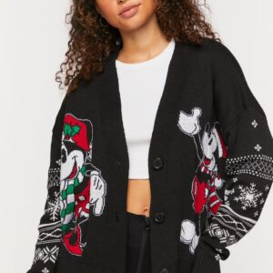 Minnie & Mickey Graphic Cardigan Sweater