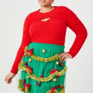Plus Size Mesh Christmas Tree Skirt