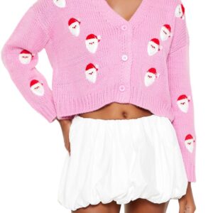 Santa Patch Cardigan Sweater