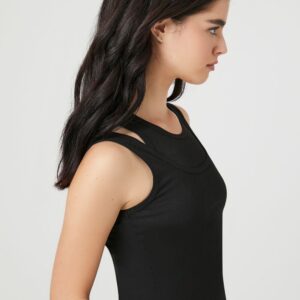 Ribbed Knit Combo Tank Top