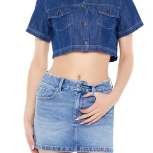 Cropped Denim Shirt