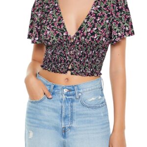 Floral Print Crop Top