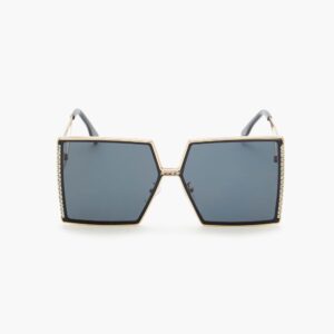 Rhinestone Square Frame Sunglasses