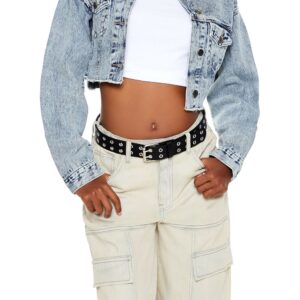 Heart Acid Wash Denim Jacket