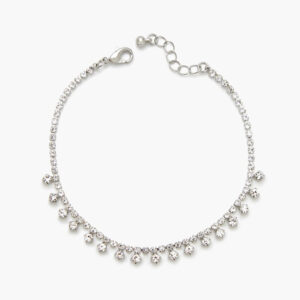 Rhinestone Box Chain Anklet