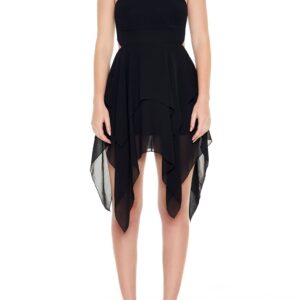 Handkerchief Strapless Mini Dress