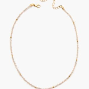 Beaded Cross Charm Necklace