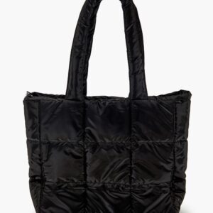 Quilted Faux Leather Tote Bag