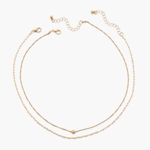 Box & Anchor Chain Necklace Set