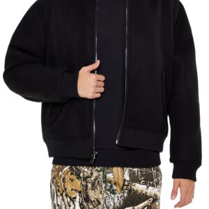 Faux Shearling-Lined Bomber Jacket