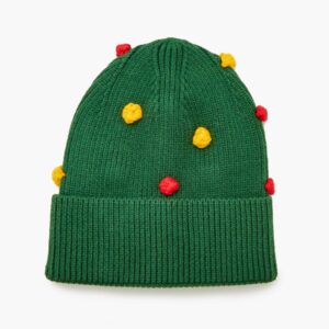 Christmas Tree Pom Pom Beanie