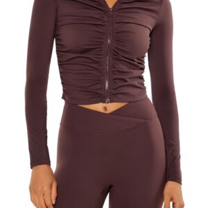 Active Ruched Zip-Up Jacket