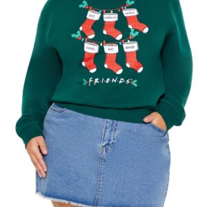 Plus Size Friends Christmas Stockings Pullover