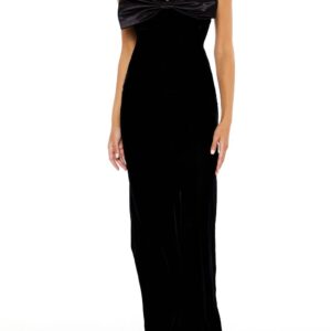 Velvet Bow Maxi Dress