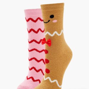 Gingerbread Man Crew Socks Set - 2 pack