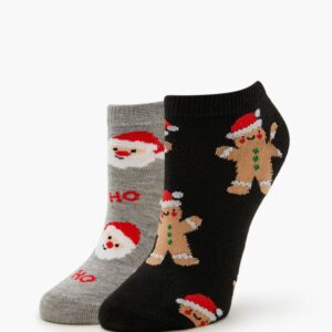Gingerbread Man & Santa Ankle Socks Set - 2 pack