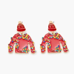 Christmas Sweater Drop Earrings