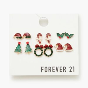 Christmas Enamel Stud Earring Set
