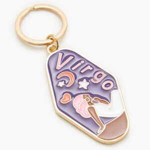 Virgo Enamel Keychain