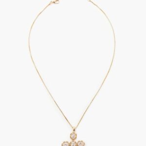 Faux Gem Cross Pendant Necklace