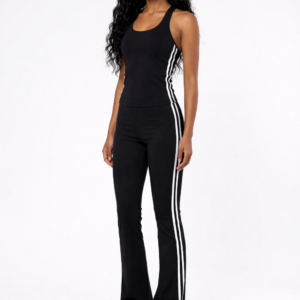 SPORTY CHIC FLARE PANT WITH STRIPES