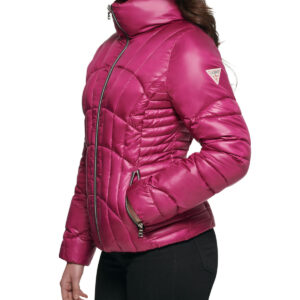 Quilted Puffer Jacket Magenta