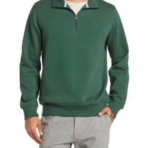 Quarter Zip Luxe Fleece Pullover Green