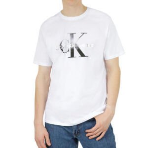 Short Sleeves Gold/Silver Metallic Monogram Tee