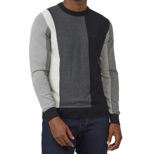 Vertical Stripe Crew Neck Jumper