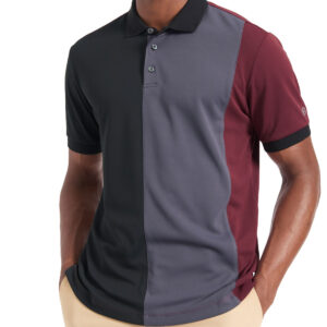 Pique Color Short Sleeve Blocked Polo