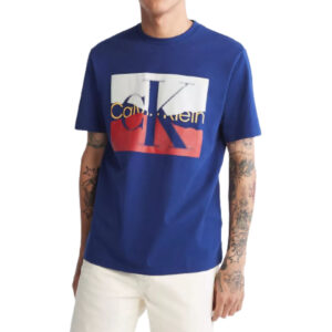 Short Sleeves Torn Logo Crew Tee