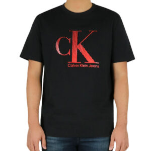 Short Sleeves Textured Monogram Tee