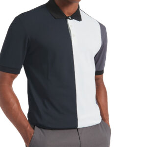 Pique Color Short Sleeve Blocked Polo