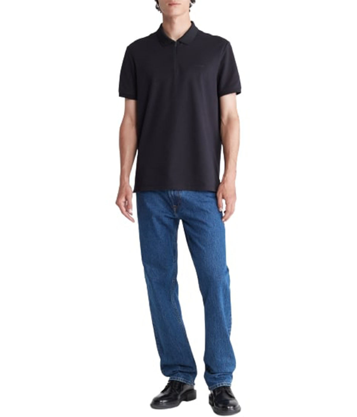 Ss Tech Zip Polo Black