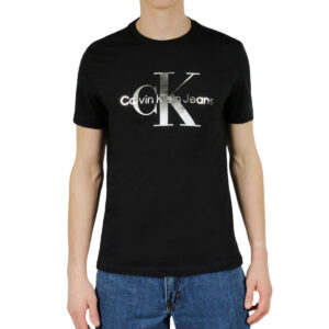 Short Sleeves Gold/Silver Metallic Monogram Tee