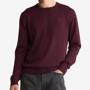 Long Sleeve Solid Extrafine Merino Crew 14Gg Red